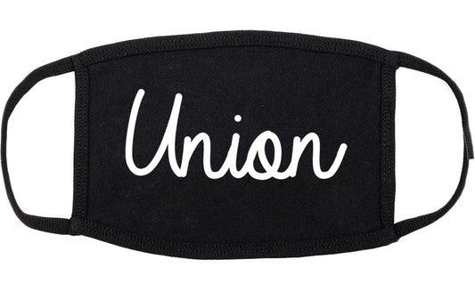 Union Ohio OH Script Cotton Face Mask Black