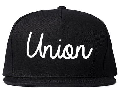 Union Ohio OH Script Mens Snapback Hat Black