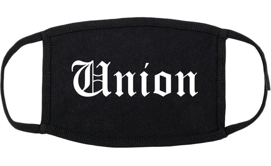 Union South Carolina SC Old English Cotton Face Mask Black