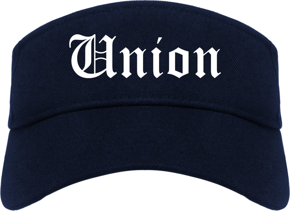 Union South Carolina SC Old English Mens Visor Cap Hat Navy Blue