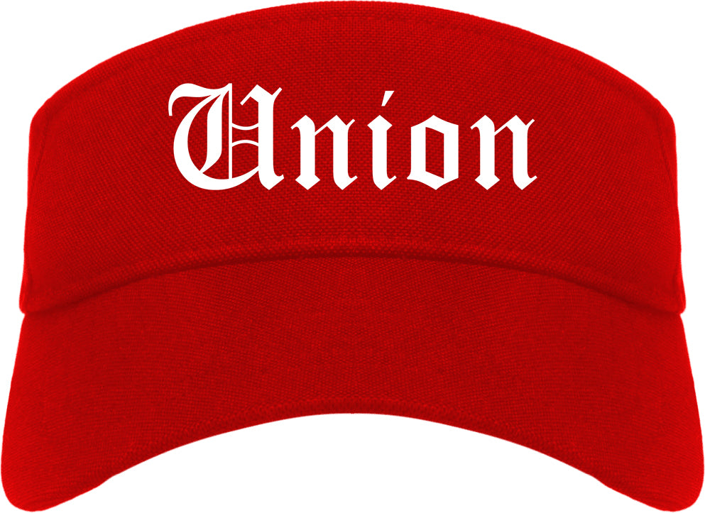 Union South Carolina SC Old English Mens Visor Cap Hat Red