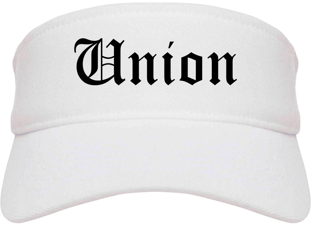 Union South Carolina SC Old English Mens Visor Cap Hat White