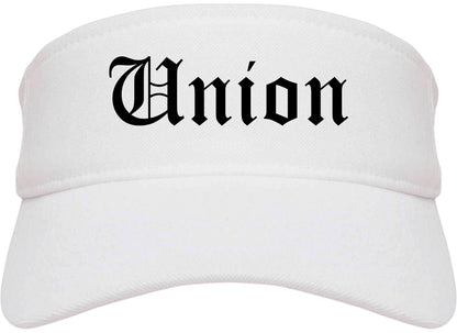 Union South Carolina SC Old English Mens Visor Cap Hat White
