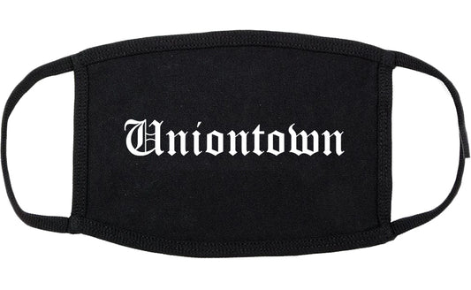 Uniontown Pennsylvania PA Old English Cotton Face Mask Black