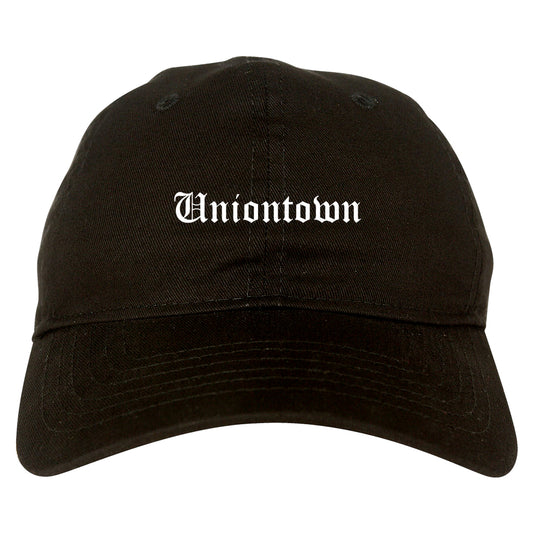 Uniontown Pennsylvania PA Old English Mens Dad Hat Baseball Cap Black