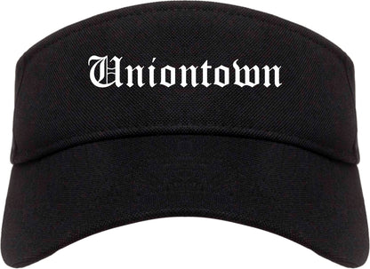 Uniontown Pennsylvania PA Old English Mens Visor Cap Hat Black