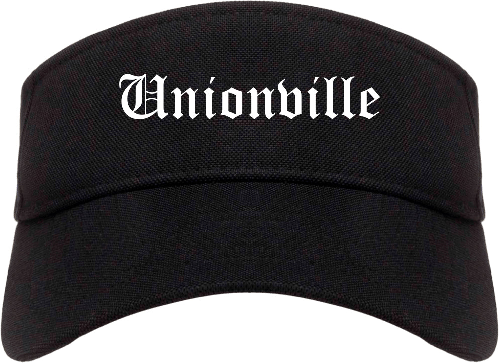Unionville North Carolina NC Old English Mens Visor Cap Hat Black
