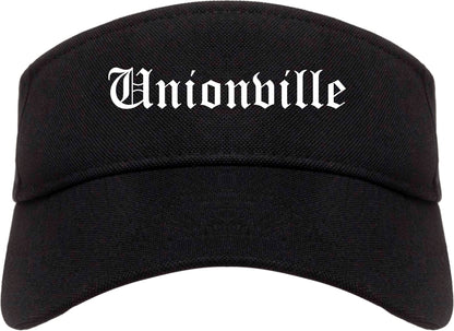 Unionville North Carolina NC Old English Mens Visor Cap Hat Black