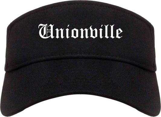 Unionville North Carolina NC Old English Mens Visor Cap Hat Black