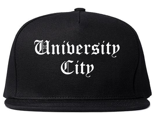 University City Missouri MO Old English Mens Snapback Hat Black