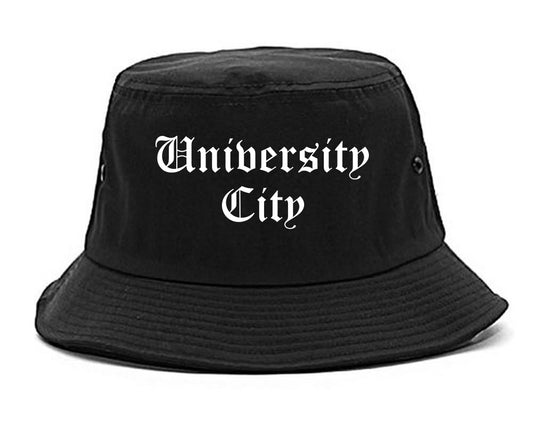 University City Missouri MO Old English Mens Bucket Hat Black