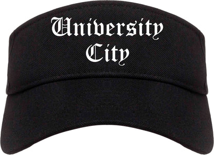 University City Missouri MO Old English Mens Visor Cap Hat Black
