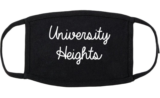 University Heights Ohio OH Script Cotton Face Mask Black