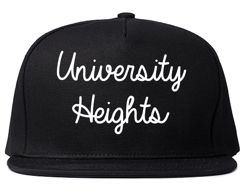 University Heights Ohio OH Script Mens Snapback Hat Black