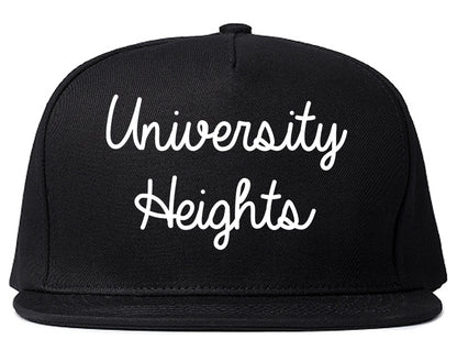 University Heights Ohio OH Script Mens Snapback Hat Black