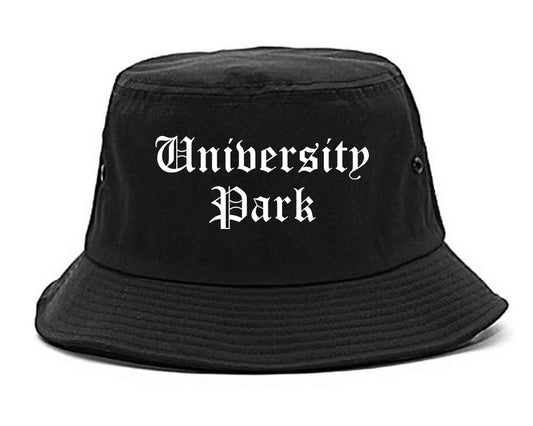 University Park Illinois IL Old English Mens Bucket Hat Black