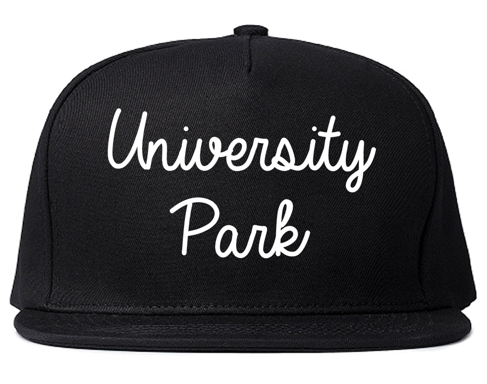 University Park Illinois IL Script Mens Snapback Hat Black