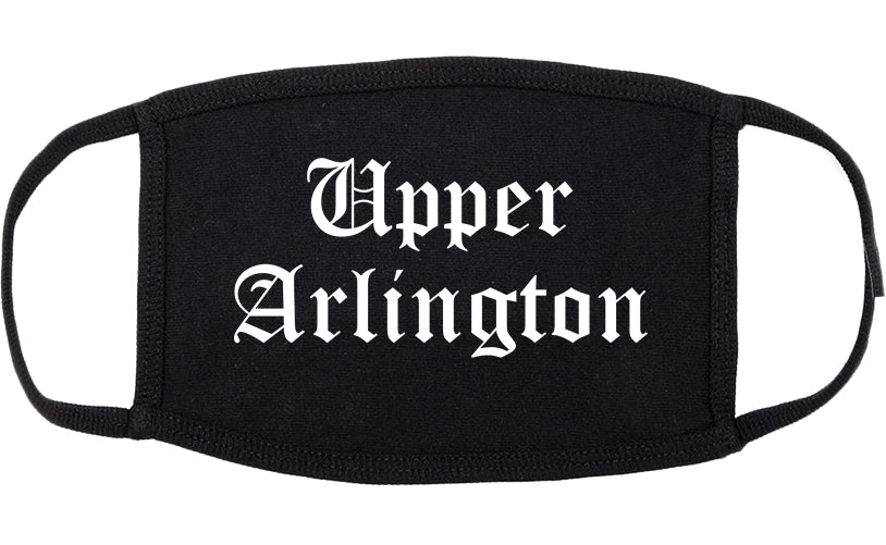 Upper Arlington Ohio OH Old English Cotton Face Mask Black