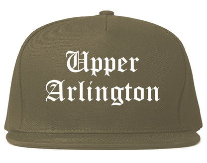 Upper Arlington Ohio OH Old English Mens Snapback Hat Grey