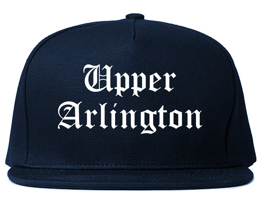 Upper Arlington Ohio OH Old English Mens Snapback Hat Navy Blue