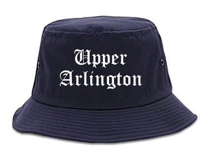 Upper Arlington Ohio OH Old English Mens Bucket Hat Navy Blue
