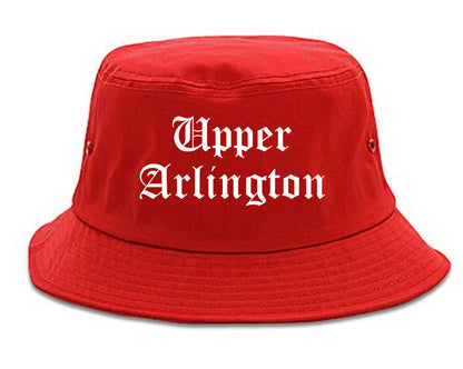 Upper Arlington Ohio OH Old English Mens Bucket Hat Red