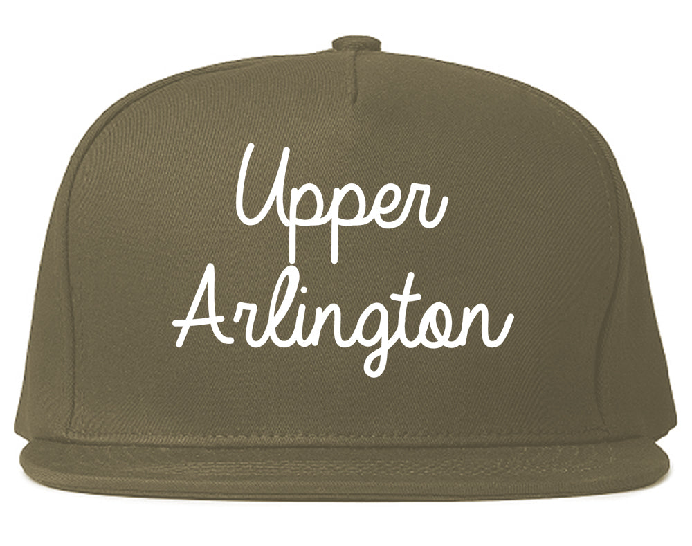 Upper Arlington Ohio OH Script Mens Snapback Hat Grey
