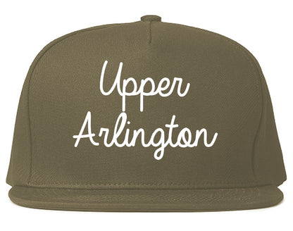 Upper Arlington Ohio OH Script Mens Snapback Hat Grey