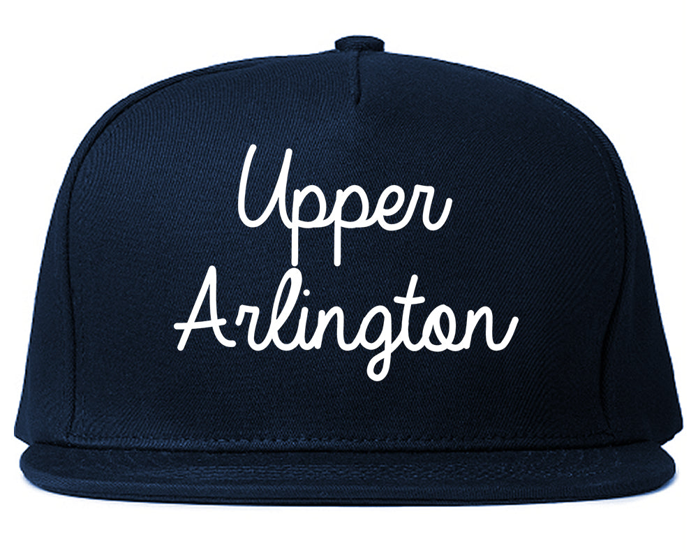 Upper Arlington Ohio OH Script Mens Snapback Hat Navy Blue