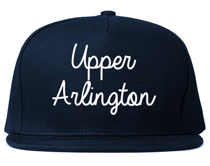 Upper Arlington Ohio OH Script Mens Snapback Hat Navy Blue