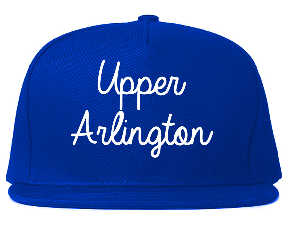 Upper Arlington Ohio OH Script Mens Snapback Hat Royal Blue