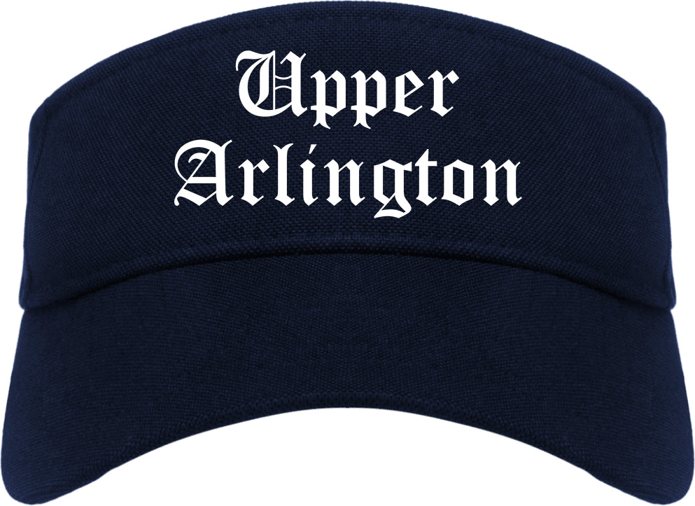 Upper Arlington Ohio OH Old English Mens Visor Cap Hat Navy Blue