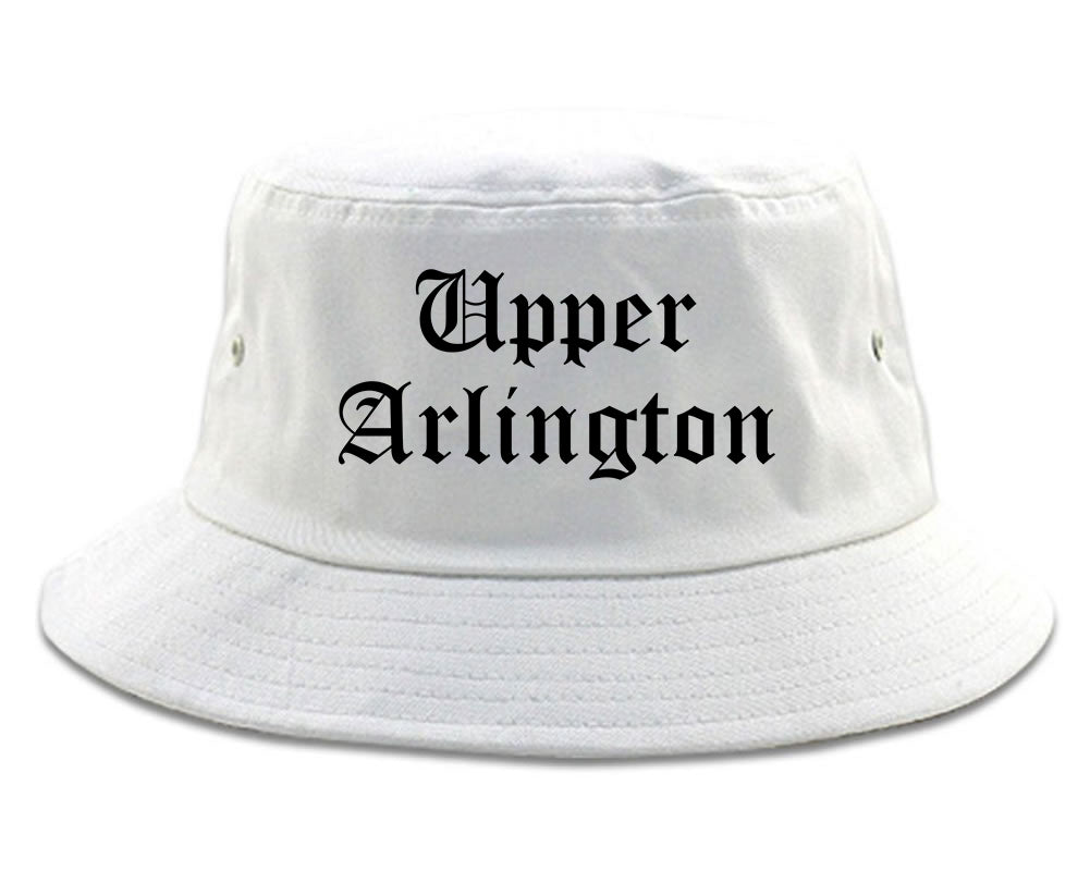 Upper Arlington Ohio OH Old English Mens Bucket Hat White
