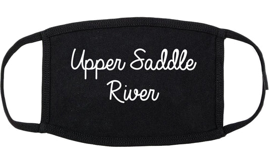 Upper Saddle River New Jersey NJ Script Cotton Face Mask Black