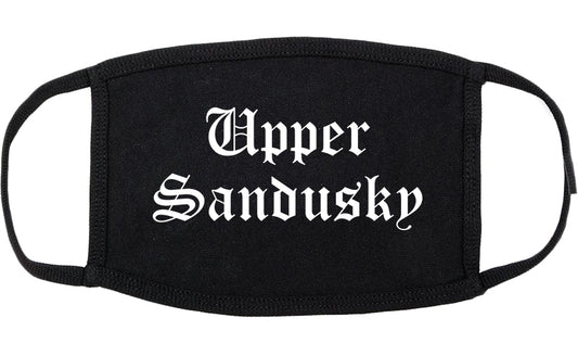 Upper Sandusky Ohio OH Old English Cotton Face Mask Black