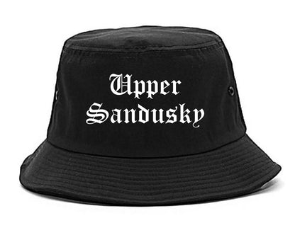 Upper Sandusky Ohio OH Old English Mens Bucket Hat Black