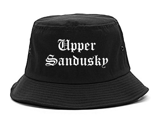 Upper Sandusky Ohio OH Old English Mens Bucket Hat Black