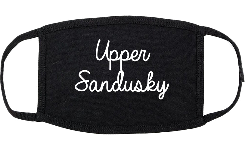 Upper Sandusky Ohio OH Script Cotton Face Mask Black