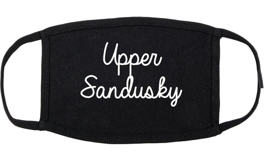 Upper Sandusky Ohio OH Script Cotton Face Mask Black
