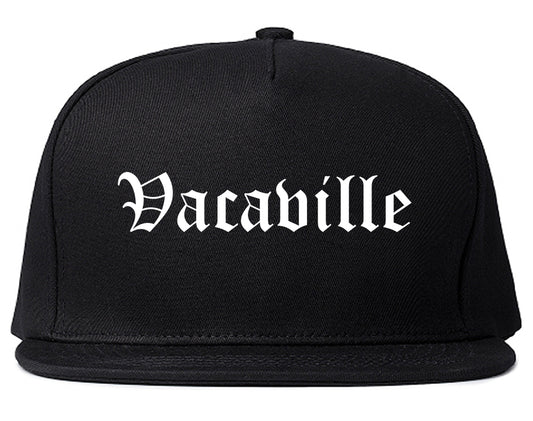 Vacaville California CA Old English Mens Snapback Hat Black