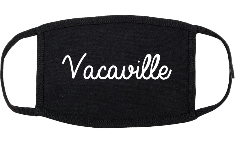 Vacaville California CA Script Cotton Face Mask Black