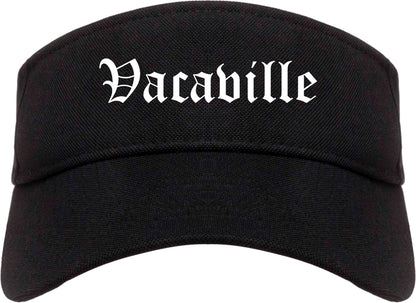 Vacaville California CA Old English Mens Visor Cap Hat Black