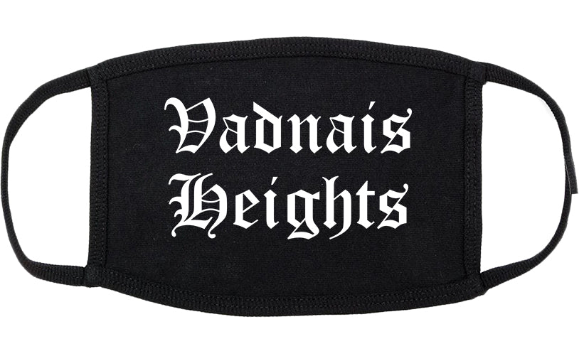 Vadnais Heights Minnesota MN Old English Cotton Face Mask Black