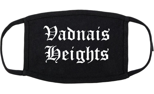 Vadnais Heights Minnesota MN Old English Cotton Face Mask Black