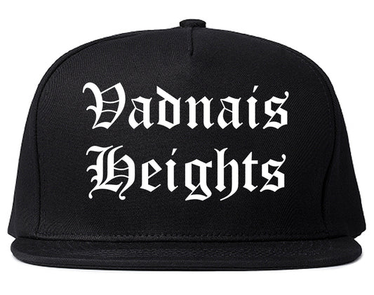 Vadnais Heights Minnesota MN Old English Mens Snapback Hat Black