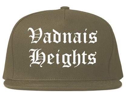 Vadnais Heights Minnesota MN Old English Mens Snapback Hat Grey