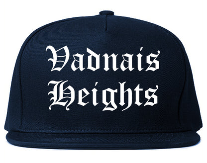 Vadnais Heights Minnesota MN Old English Mens Snapback Hat Navy Blue