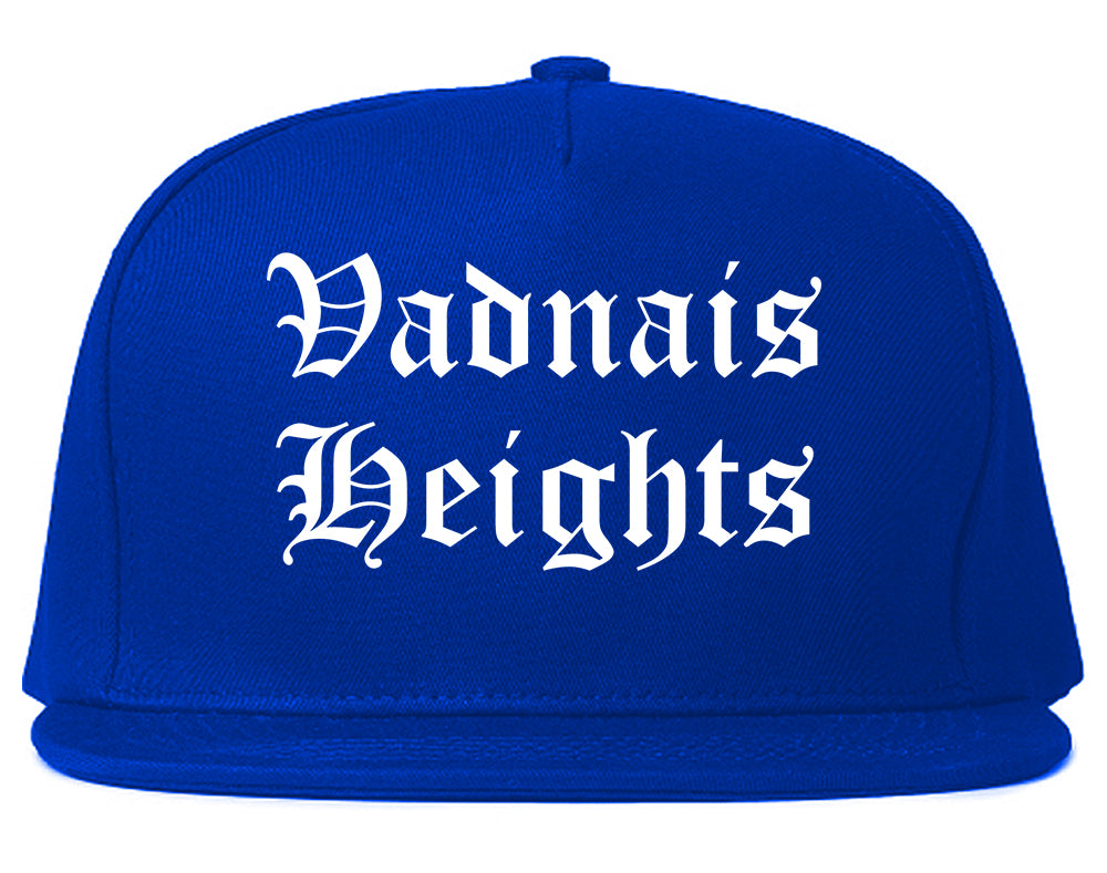 Vadnais Heights Minnesota MN Old English Mens Snapback Hat Royal Blue