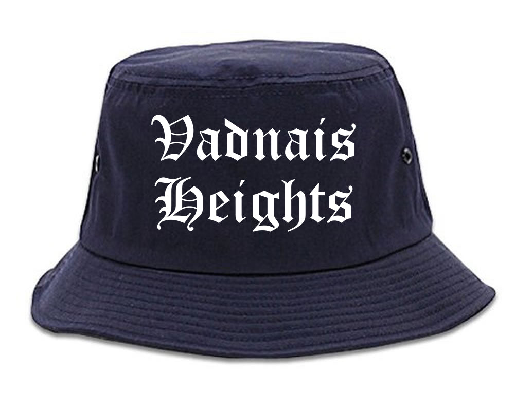 Vadnais Heights Minnesota MN Old English Mens Bucket Hat Navy Blue