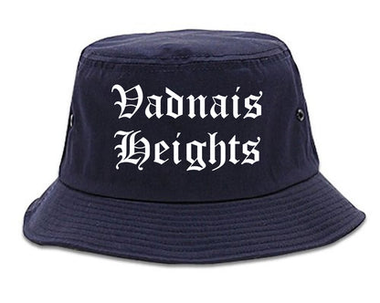 Vadnais Heights Minnesota MN Old English Mens Bucket Hat Navy Blue